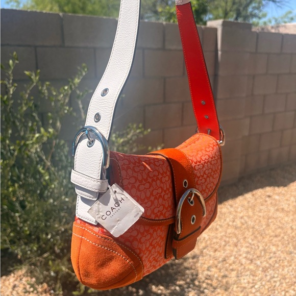 NWT Vintage Coach Orange Women's Bag - Picture 8 of 8